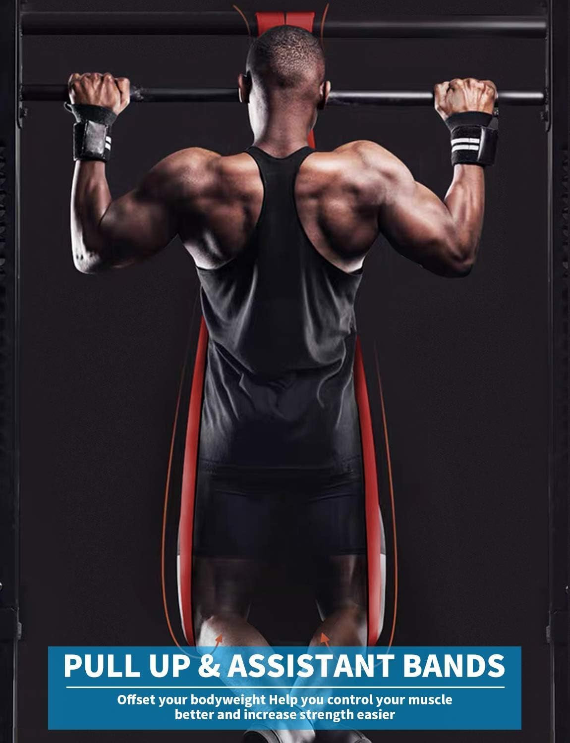 Pull up Bands, Resistance Bands, Pull up Assistance Bands Set for Men &amp; Women, Exercise Workout Bands for Working Out, Body Stretching, Physical Therapy, Muscle Training